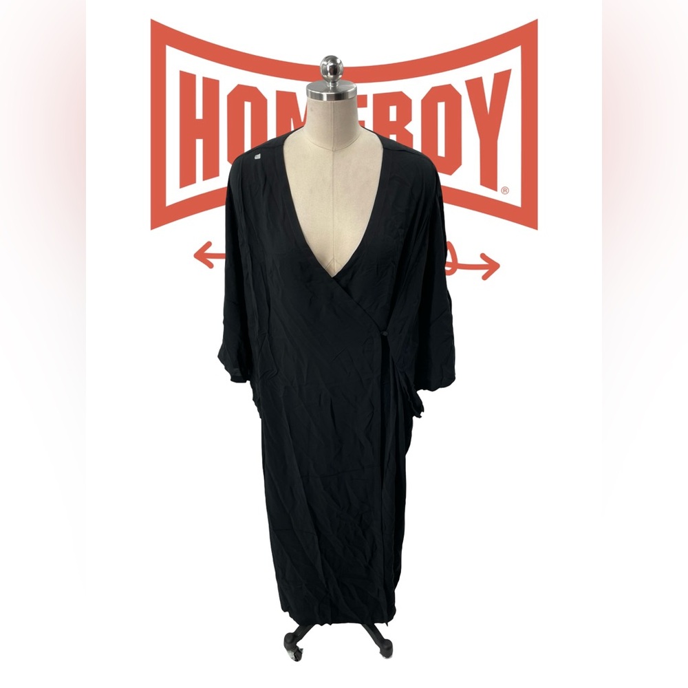 Homeboy Black Wrap Dress